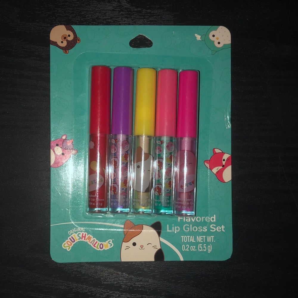 NIB SQUISHMALLOWS™ 5-piece flavored lip gloss set
